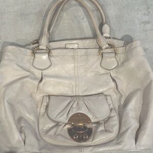 Miu Miu leather tote